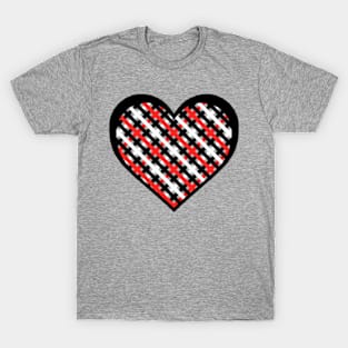 Heart stripes lines 8 bit 8bit pixel art pixelart pixelated T-Shirt